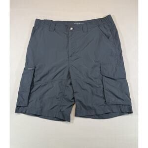 Columbia Omni-Shade Cargo Shorts Men’s 34W Gray Nylon Sun Protection Hiking
